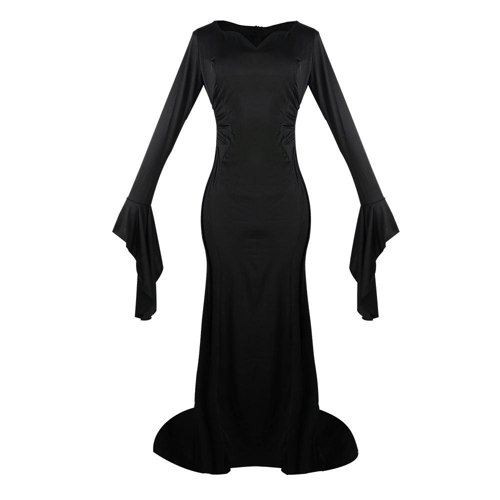 Halloween Kostüm Morticia Addams Cosplay Kleid