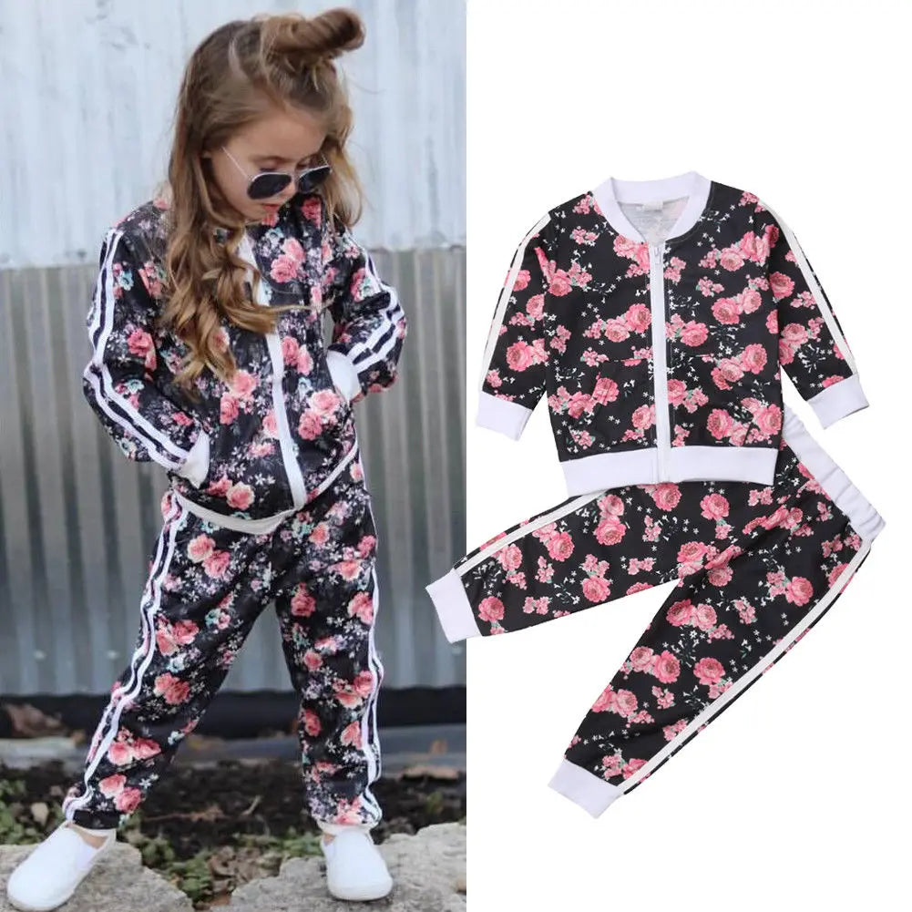 Baby Mädchen Jogginganzug mit Floral Print