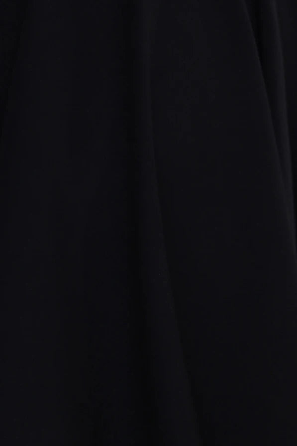 Damen Asymmetrisches Kleid, Längerer Rücken, figurbetonend & dehnbar von Numoco schwarz Stoff