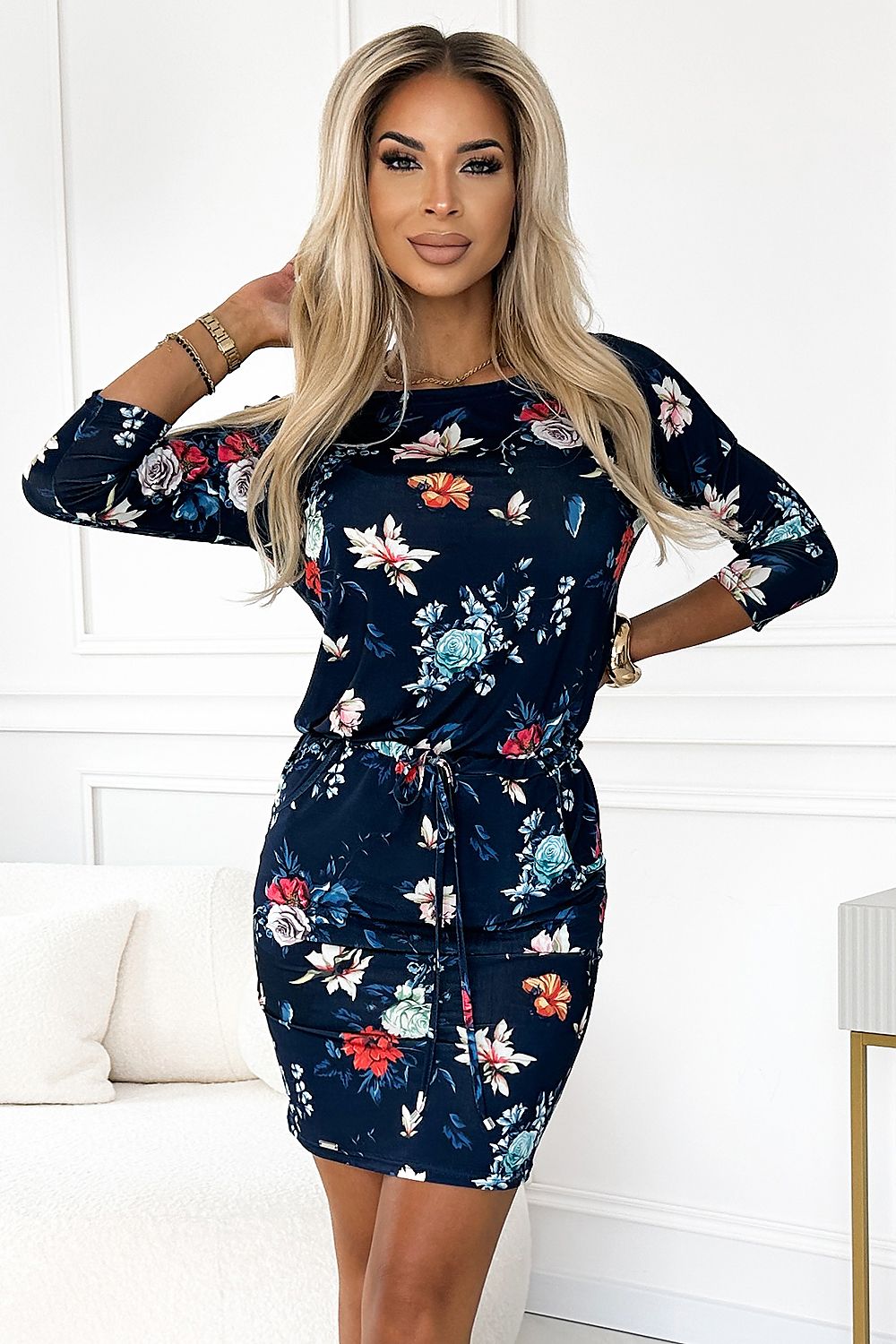 Damen Casual Alltagskleid blau von Numoco blau