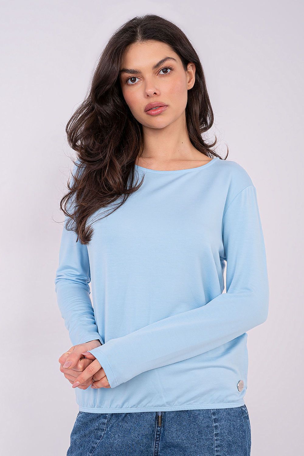 Damen Casual langarm Shirt von Relevance blau