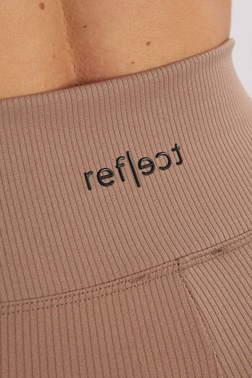 Damen High-Waist Leggings, Gerippt für Sport & Alltag von Relevance beige Bundansicht