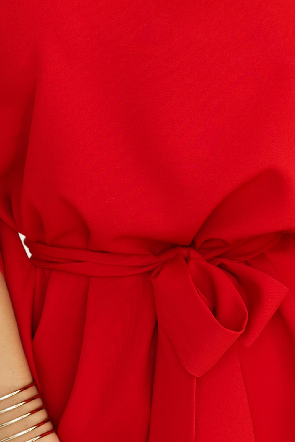 Damen Kleid Schmetterlingskleid Sofia von Numoco Ausschnitt rot