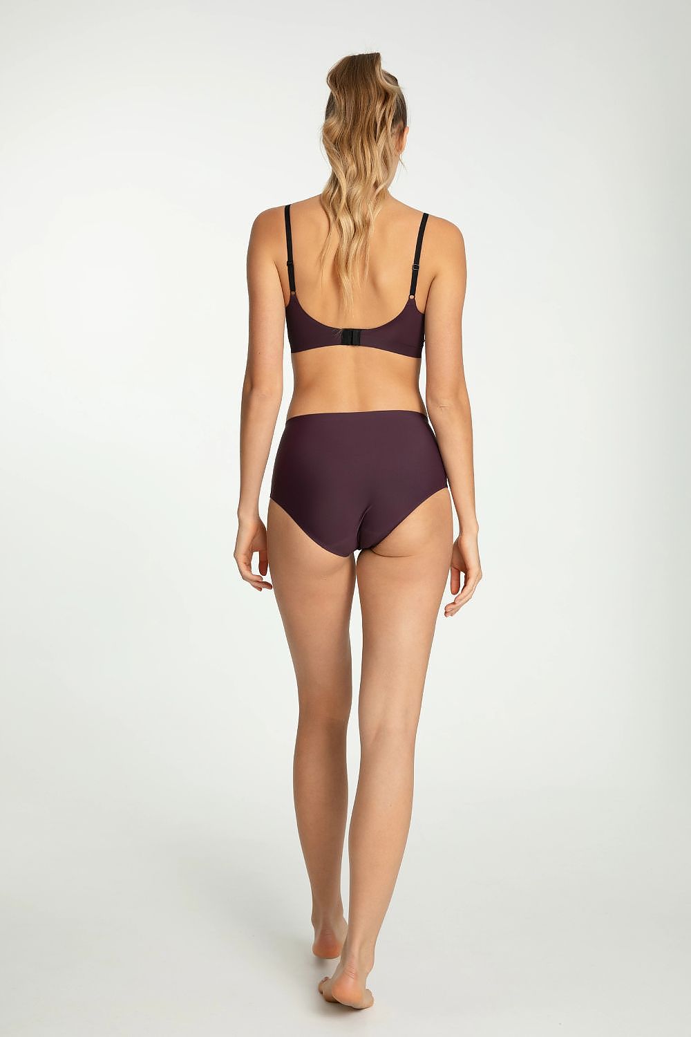 Damen Maxi Slip Dark Plum Höschen Julimex Rückseite