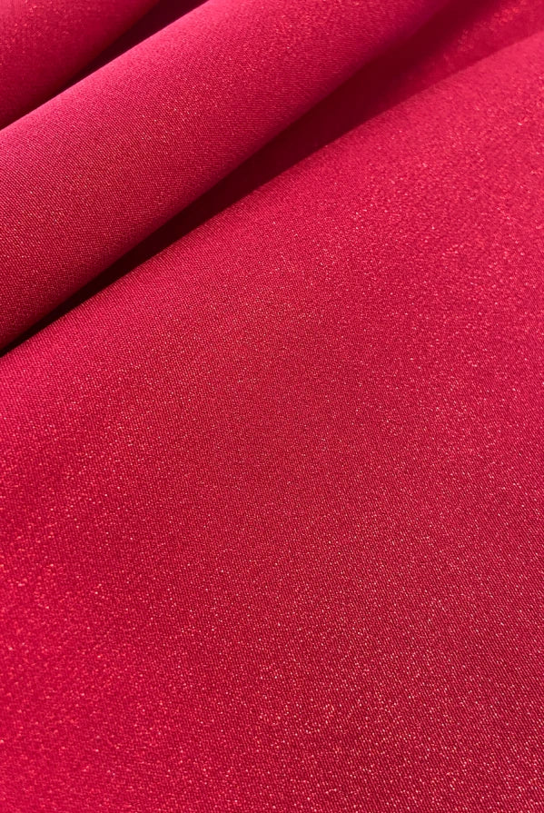 Damen Minikleid mit Asymmetrischem längerem Rücken von Numoco rot Stoffansicht