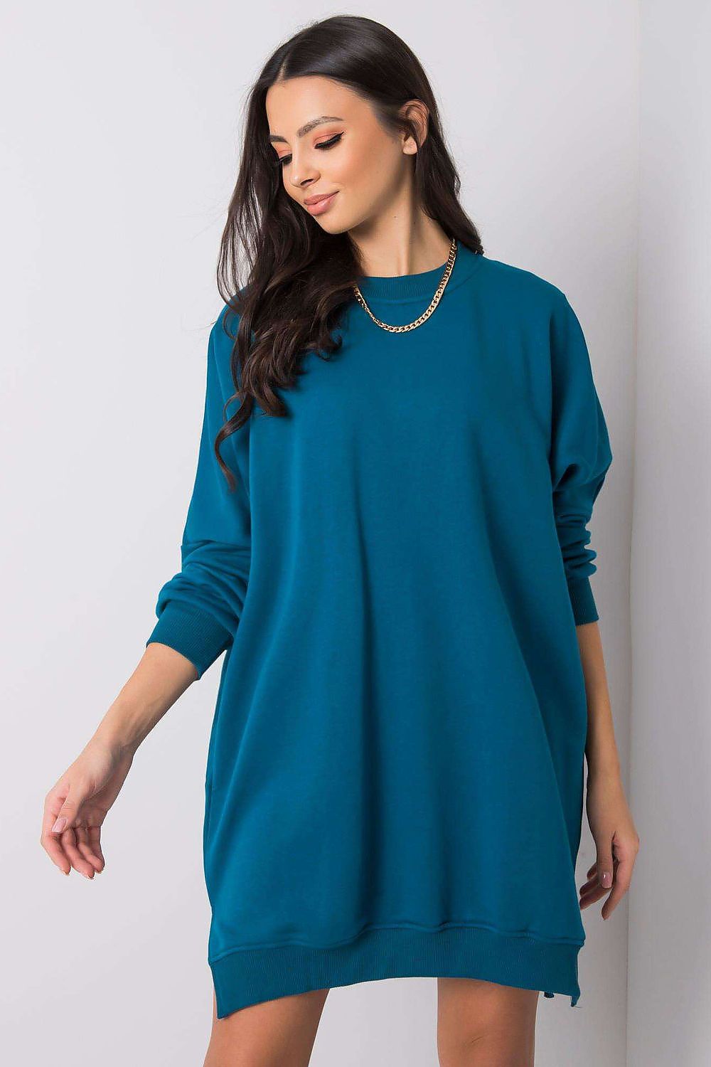 Damen Oversized Alltagskleid von Relevance grün