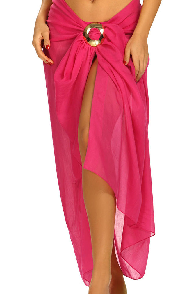Damen Self Strandbekleidung Pareo 17 von Barontex pink Vorderseite