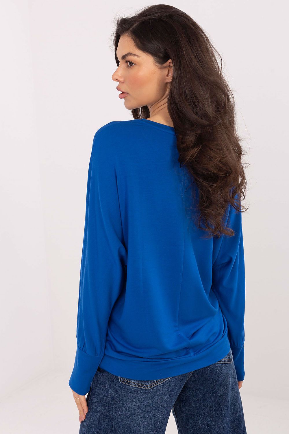 Damen Shirt mit Batwings Ärmel von Relevance dunkelblau Rückseite
