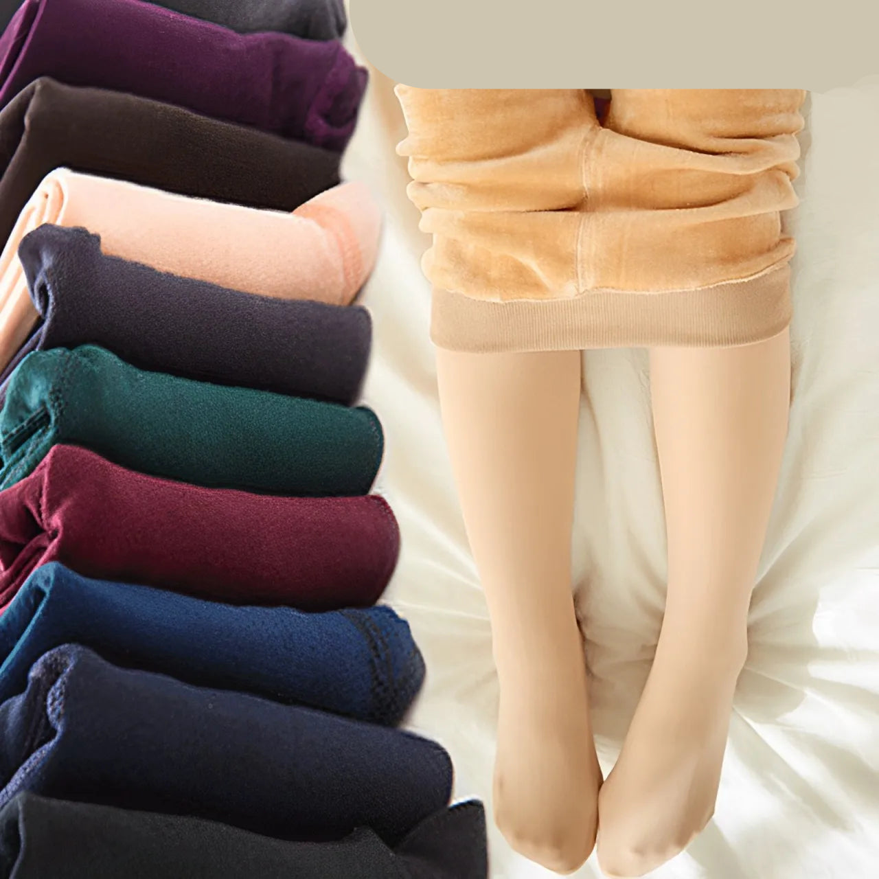 Fleece gefütterte Strumpfhose Thermostrumpfhose für Damen
