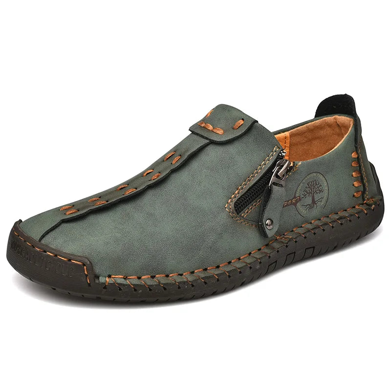 Handgemachte Herren Lederschuhe Casual Mokassins Slip On Loafers Atmungsaktiv