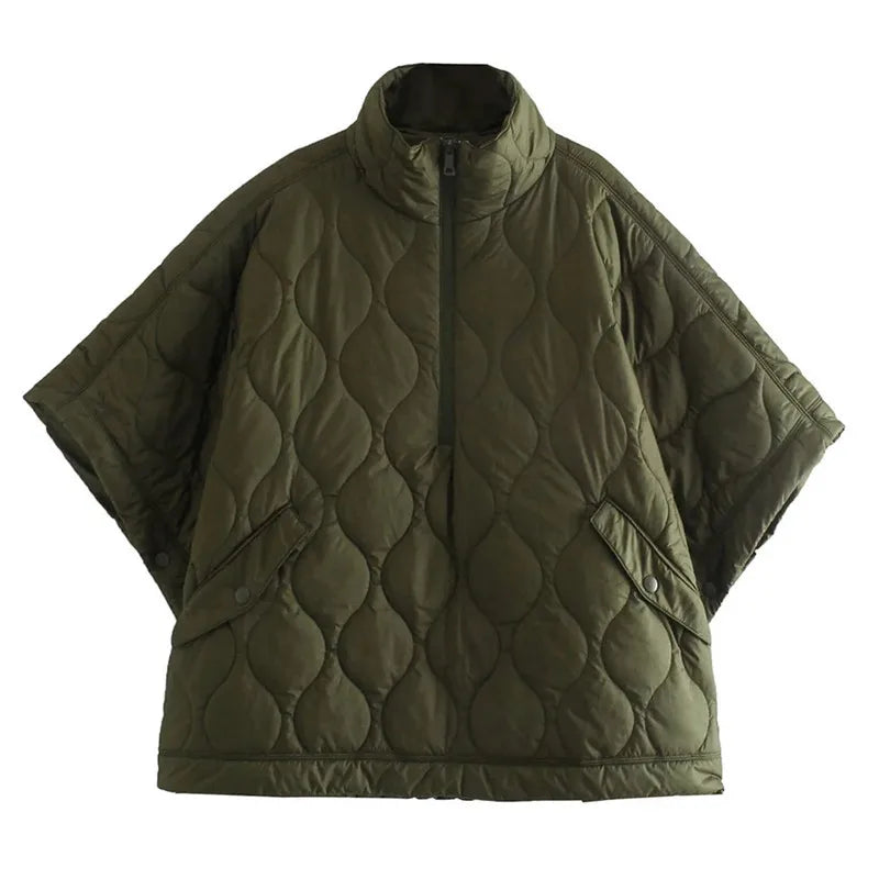 Damen gesteppter warmer Poncho