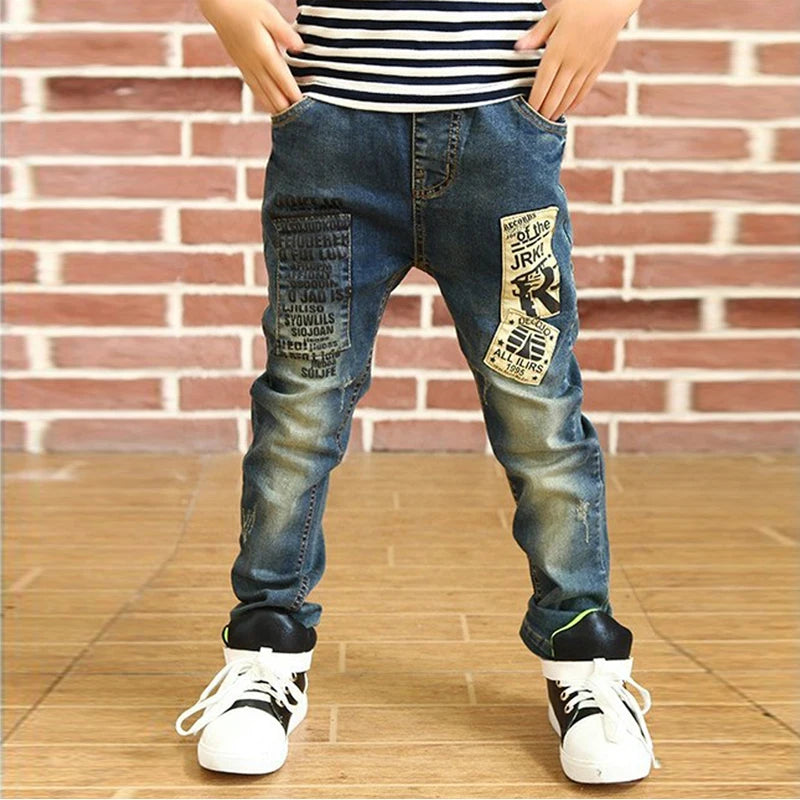Jungen Denim Jeans Hosen mit elastischem Bund