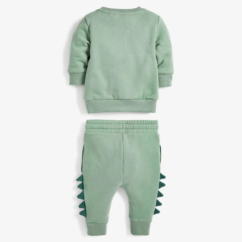 Little Maven Baby Jungen Jogging Anzug warmer Fleece Krokodil Design