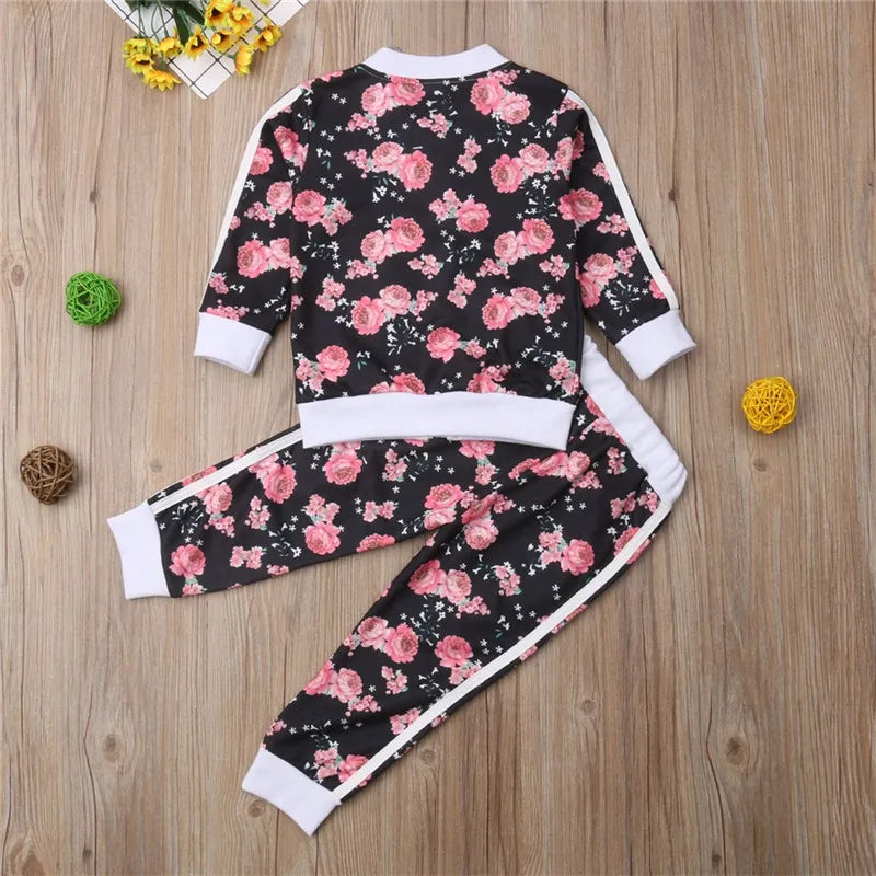 Baby Mädchen Jogginganzug mit Floral Print