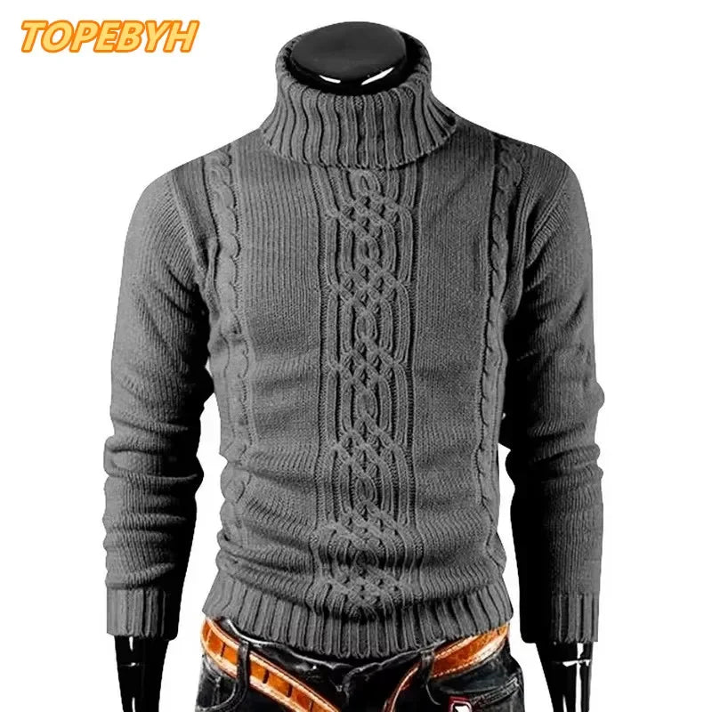 Herren Casual Rollkragen Pullover