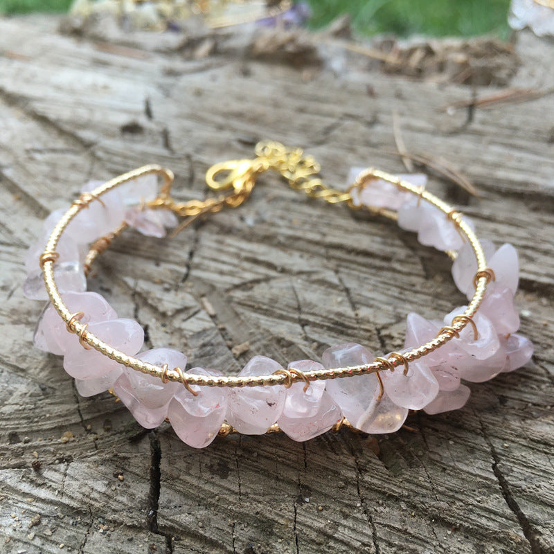 Modeschmuck Natur Kristall Armband DIY