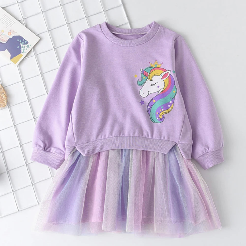 Baby Mädchen Kleid Einhorn Prinzessin