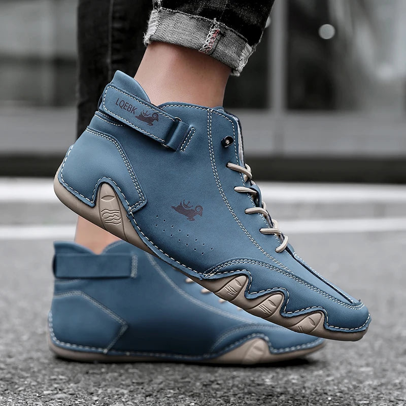 Men's Leather Casual Shoes Sneakers Walking Loafer Shoes