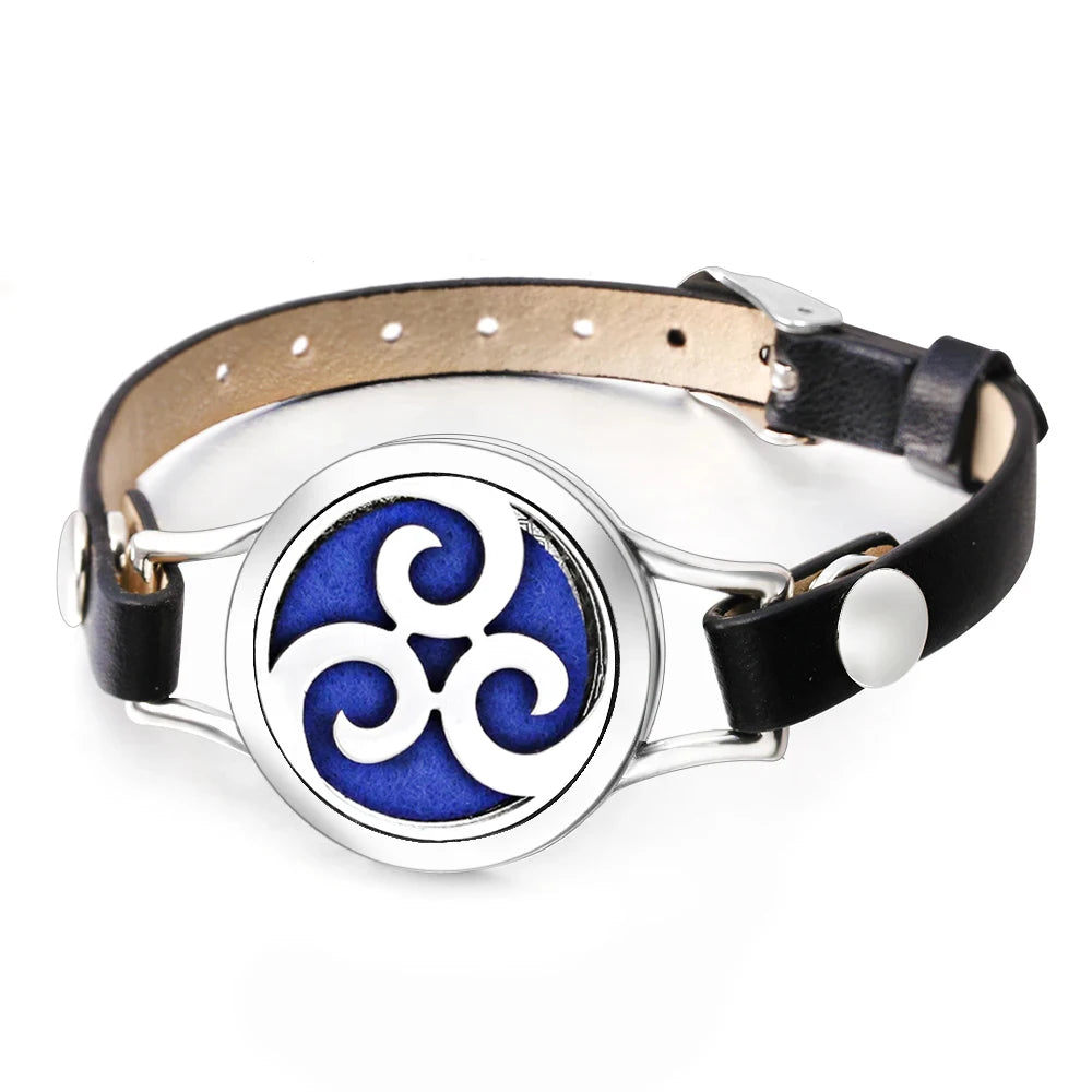 Duftarmband Ätherisches Öl Parfüm Diffusor Medaillons Leder Armband