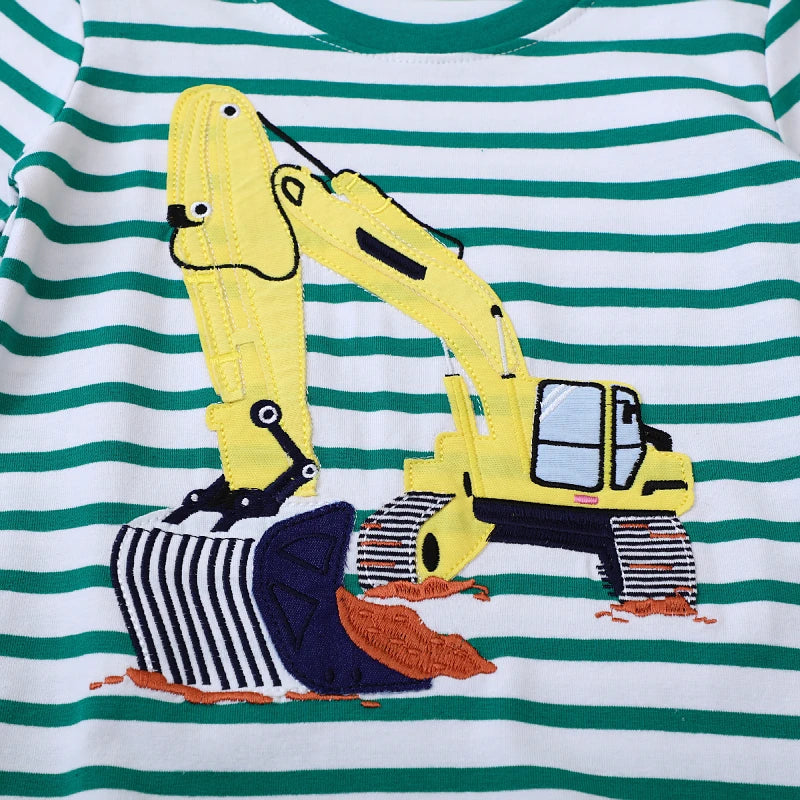 Little Maven Baby Jungen Oberteil Top Cartoon Bagger