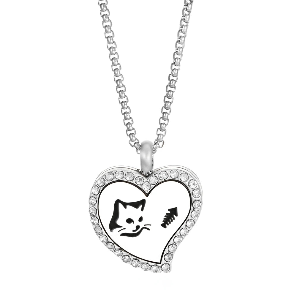 Duftschmuck Anhänger Herzförmig Aroma Therapie Parfüm Medaillon Diffusor Halskette