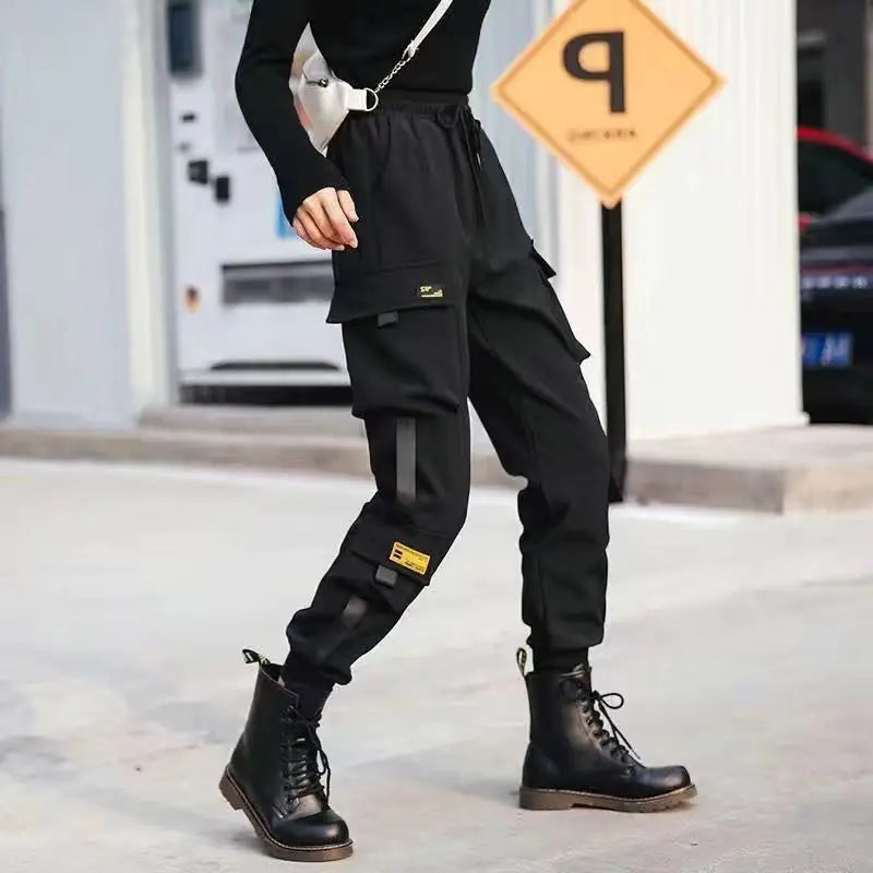 Damen Jogger Cargo Hose Lose Techwear Jogginghose Fashion Punk