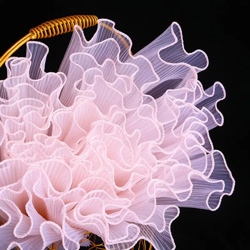 Blumenpapier Perlenwellengarn Blumenverpackung Spitzennetz 28x3,66 cm