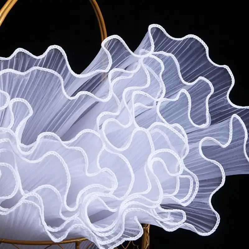 Blumenpapier Perlenwellengarn Blumenverpackung Spitzennetz 28x3,66 cm