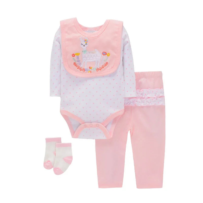 Little Maven Baby Strampler Set 4-teilig Baumwolle