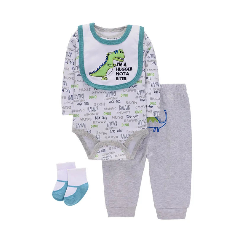 Little Maven Baby Strampler Set 4-teilig Baumwolle