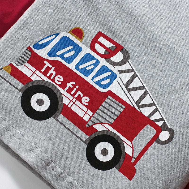 Little Maven Baby Jungen Top Cartoon Fahrzeuge