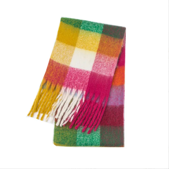 Warm Cashmere Imitation Scarf Long Pashmina Foulard for Women