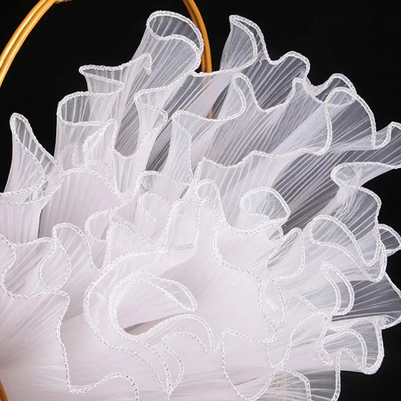 Blumenpapier Perlenwellengarn Blumenverpackung Spitzennetz 28x3,66 cm