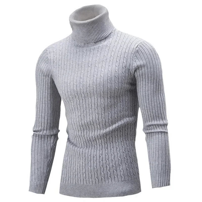 Herren Casual Rollkragen Pullover