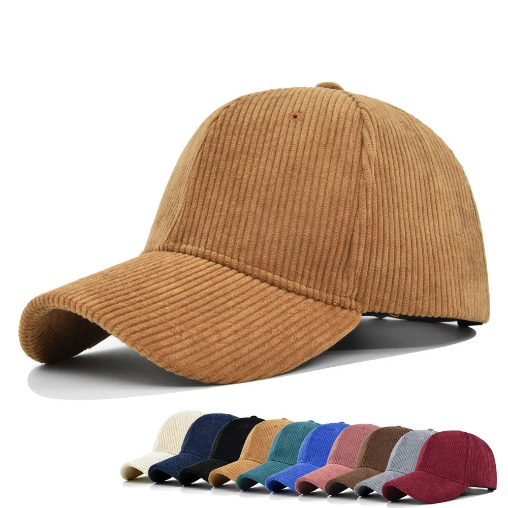 Unisex Vintage Cord Baseball Caps Unisex