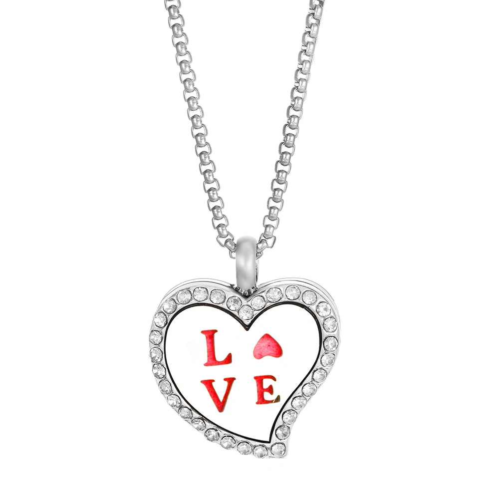 Duftschmuck Anhänger Herzförmig Aroma Therapie Parfüm Medaillon Diffusor Halskette