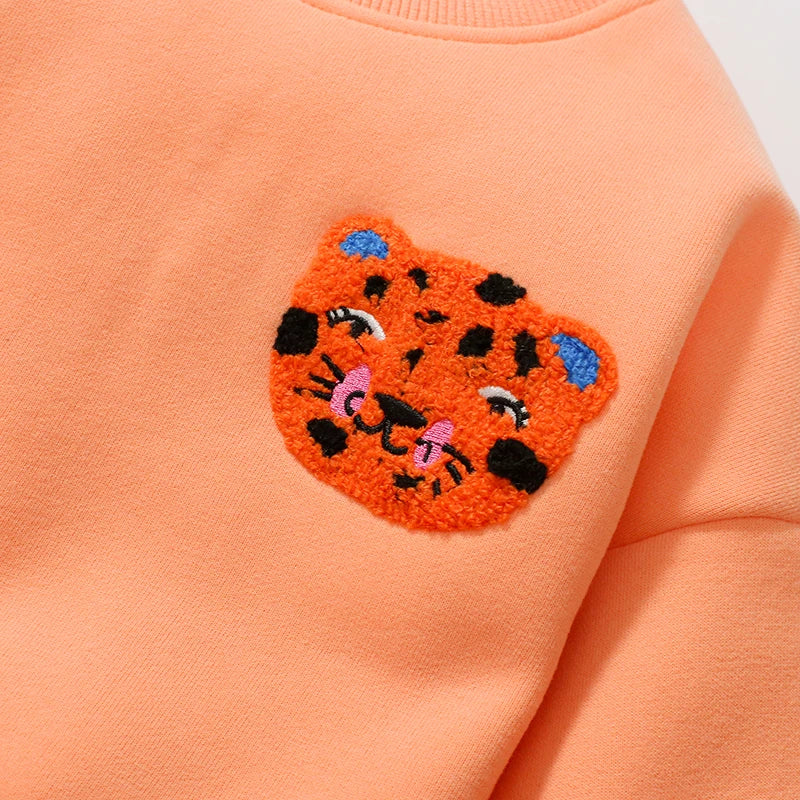 Little Maven Baby Mädchen Jungen Sweatshirt warmer Fleece Cartoon Tiger