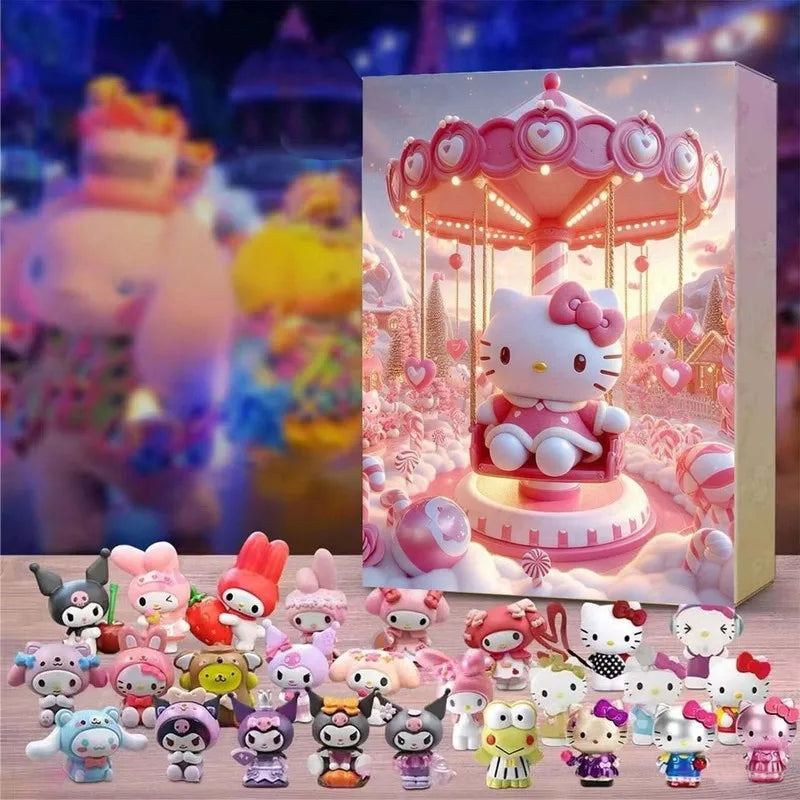 Miniso Sanrio Weihnachts Adventskalender Anime Figuren Modelle
