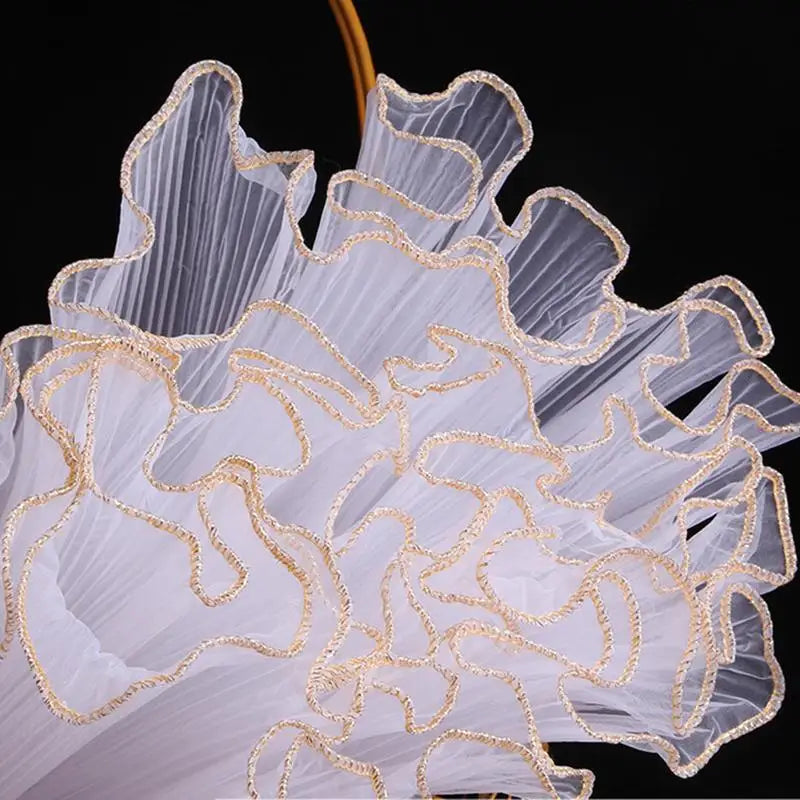 Blumenpapier Perlenwellengarn Blumenverpackung Spitzennetz 28x3,66 cm