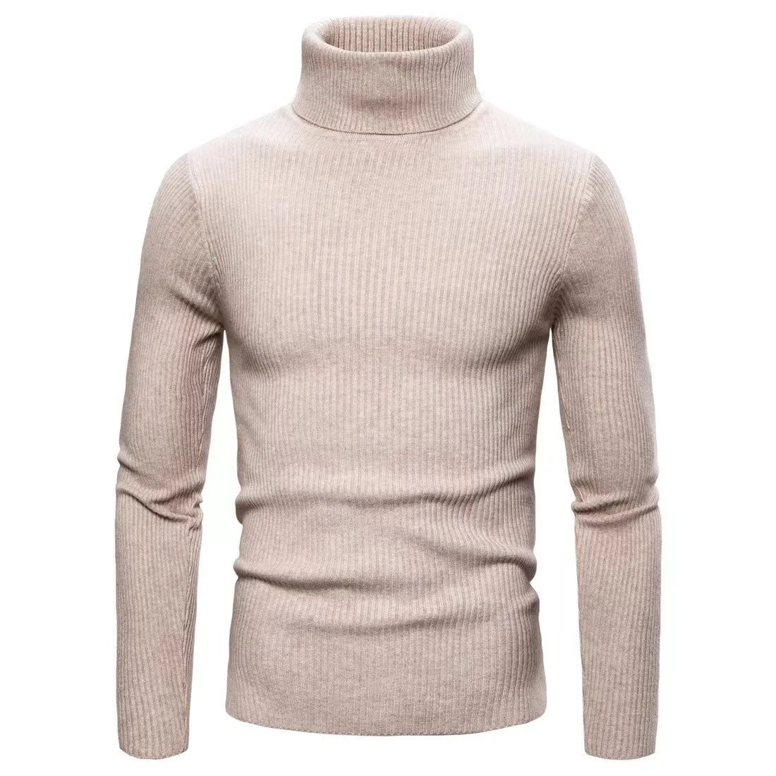 Herren Rollkragenpullover lässiger All-Match Strickpullover