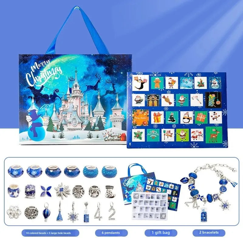 Christmas decorations Advent calendar 24-day countdown to the Christmas calendar Trendy jewelry set