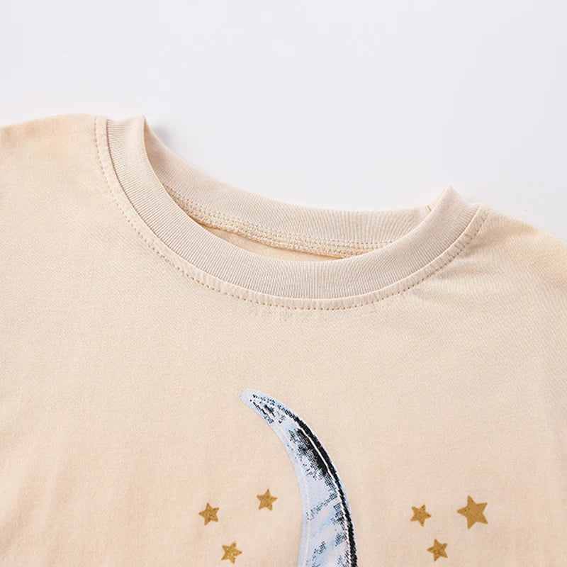 Little Maven Baby Mädchen Oberteil Top Cartoon Mond