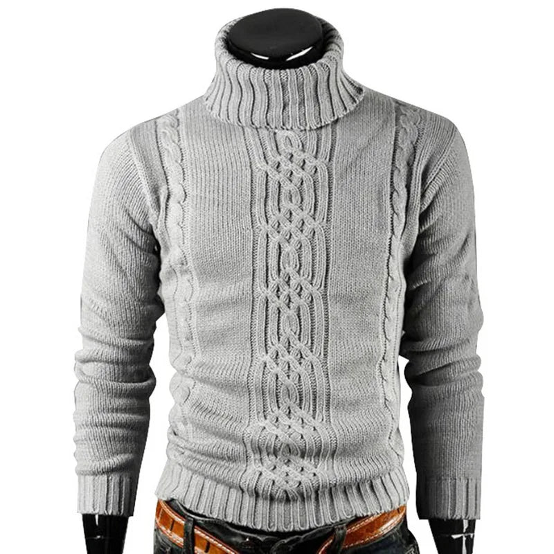 Herren Casual Rollkragen Pullover