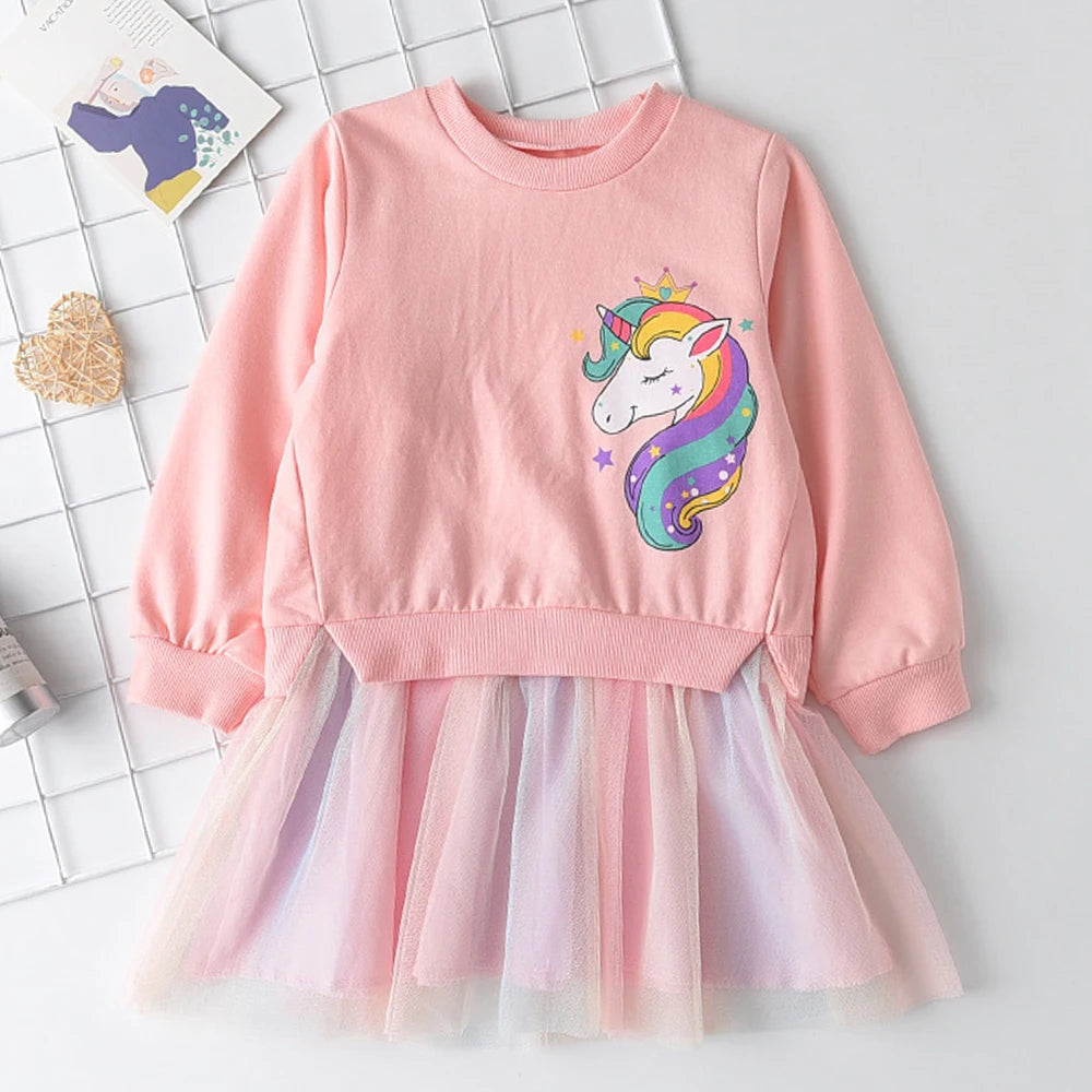 Baby Mädchen Kleid Einhorn Prinzessin