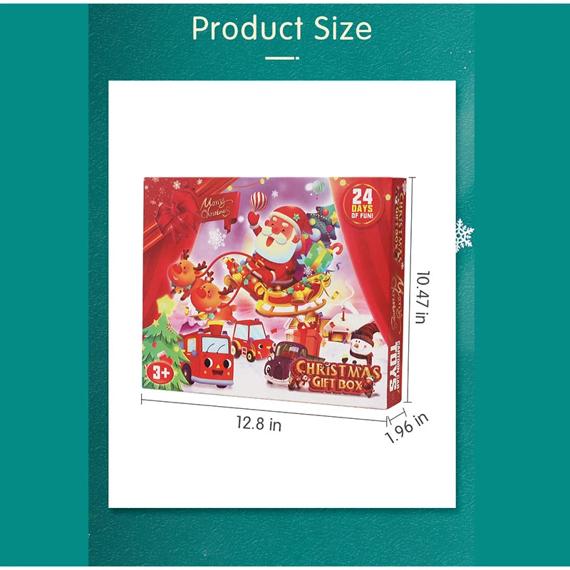 Advent Calendar Gift Box Vehicles Car Toy Set 24 Days Christmas Countdown