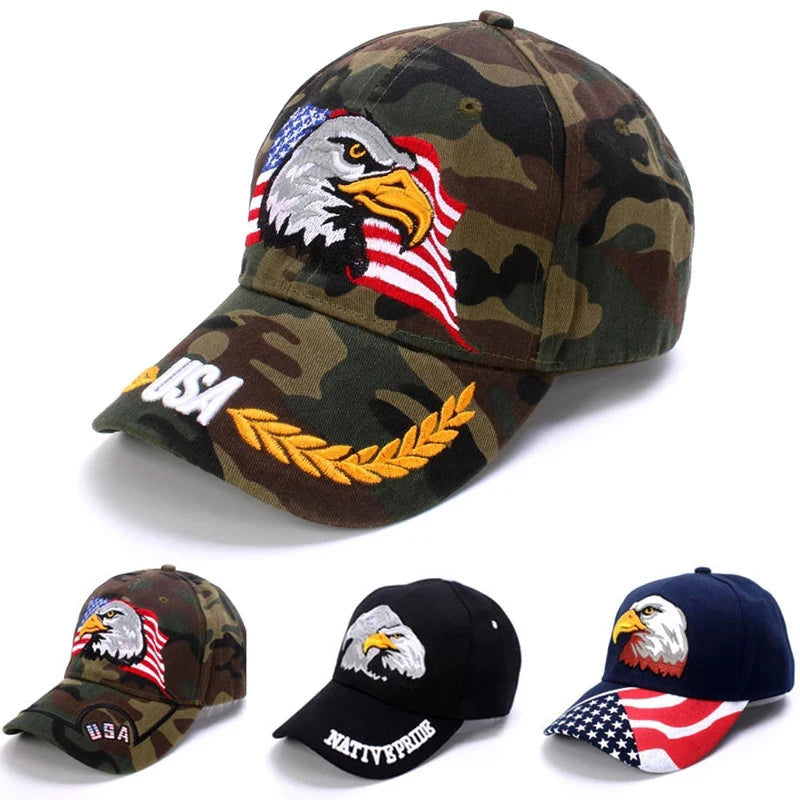 Herren Tier Baseball Kappe Patriotischen Amerikanischen Weißkopfseeadler