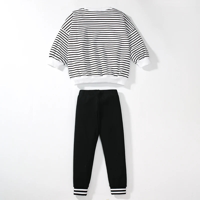 Little Maven Baby Mädchen bestickt Cartoon Bienen T-Shirts Top Leggings Set