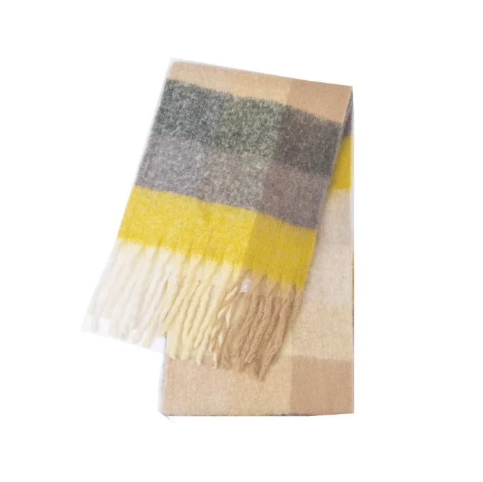 Warm Cashmere Imitation Scarf Long Pashmina Foulard for Women