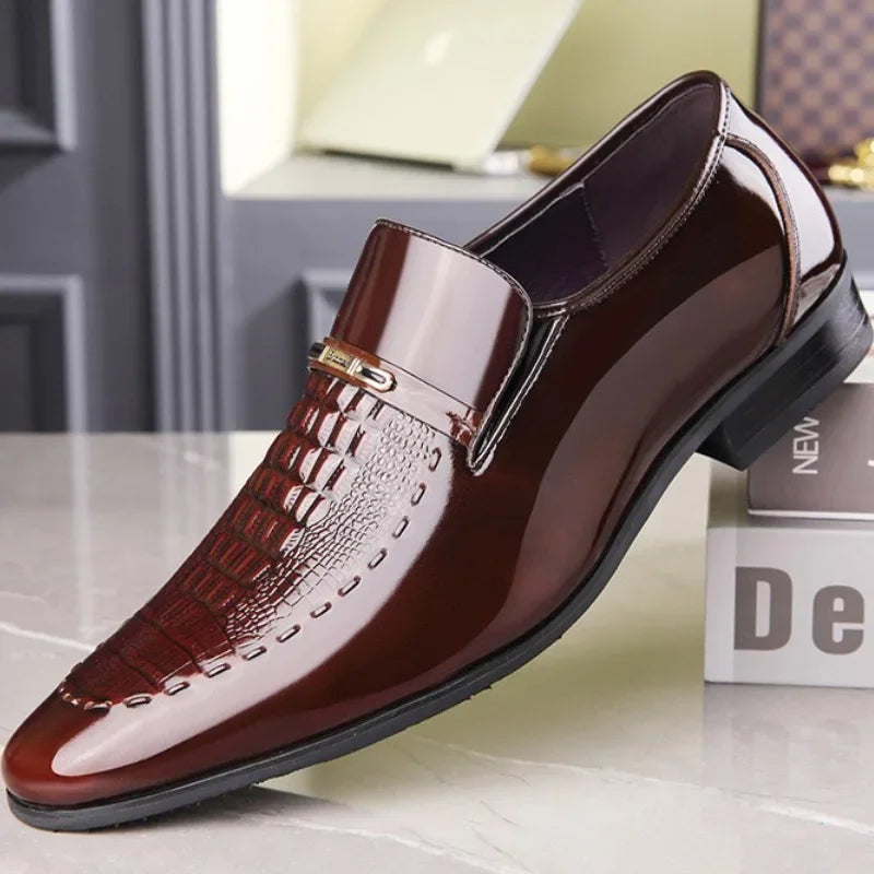 Herren Leder Lackleder Business Schuhe