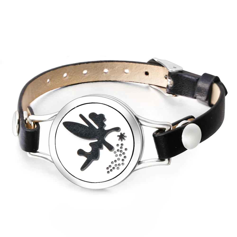 Duftarmband Ätherisches Öl Parfüm Diffusor Medaillons Leder Armband
